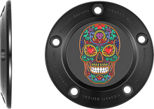 FIGURATI DESIGNS Timing Cover - 5 Hole - Sugar Skull - Black FD30-TC-5H-BLK