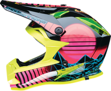 MOOSE OFFROAD Youth F.I. Helmet - Vaporwave - MIPS® - Black/Pink/Yellow - Small 0111-1614