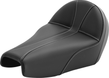 SADDLEMEN Dominator Seat - Black w/ Silver Stitching - XL '04-'22 807-11B-0042