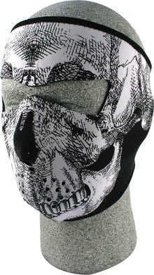Full Face Mask Black/White Skull