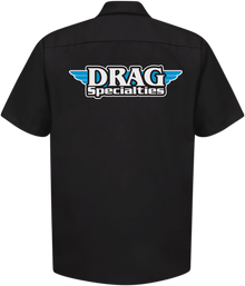 THROTTLE THREADS Drag Specialties Shop Shirt - Black - Small DRG31ST24BKSM