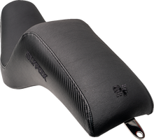SLYFOX Drifter Seat - Black Logo - Black Vinyl w/ Slipstop - Carbon Fiber - Dyna '96-'03 4683A-slyfox