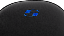 SADDLEMEN Step-Up Seat - Front Lattice Stitch - Blue Stitch - FLH/FLT '08-'23 808-07B-17201