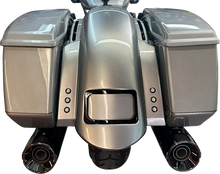PAUL YAFFE BAGGER NATION Short Rear Fender - Sport - With Black Plate Frame - 3 Sets of Thunder Bolts RF-SS-3-THNDR-BLT-B