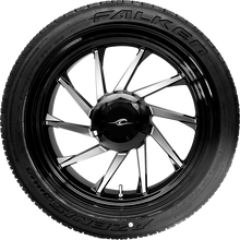 COASTAL MOTO Hurricane 3D Rear Left Wheel - Black Cut (18") | Falken Tire (215/45ZR18) PKG-HURL-187T-BM