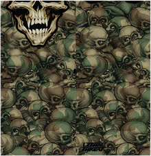 LETHAL THREAT Neck Scarf - Camo Skull NS90802