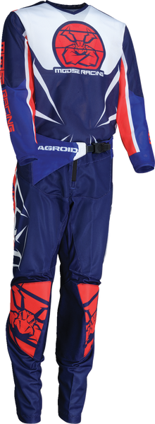 MOOSE OFFROAD Youth Agroid Mesh Jersey - Red/White/Blue - Medium 2912-2525