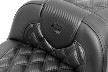 SADDLEMEN Roadsofa™ Extended Reach Seat - without Backrest - Carbon Fiber - Lattice Stitch - FLTR/FLHX '23-'24 823-07-20700