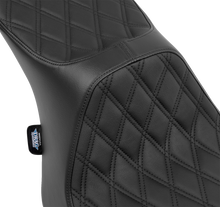 DRAG SPECIALTIES SEATS Predator III 2-Up Seat - Vinyl - Double Diamond - Black Stitching - FLT/FLH '23-'24 4690B
