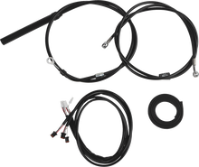 LA CHOPPERS Complete Plug-and-Play Cable Kit - Upper - 12" - 14" Handlebars - '21-'22 FLH - Black LA-8062KT3-13B