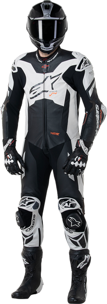 ALPINESTARS GP Plus v4 Sprint 1-Piece Leather Suit - Black/Red Fluo/White - US 50 / EU 60 3150225-1231-60