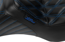 LE PERA Tailwhip Seat - Blue Double Diamond Stitch - FLH/FLT -'23-'25 LV-587DD-BE01