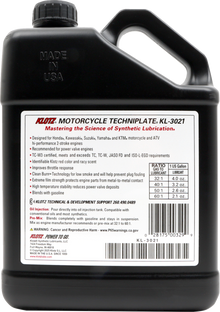 KLOTZ OIL TC-W 3® 2-Stroke Engine Oil - 1 US gallon KL-3021