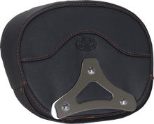 MUSTANG Deluxe Sissy Bar Pad - Diamond - Mandarin Orange Stitch - FLT/FLH '23-'25 88450MO