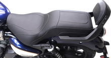 MUSTANG Squareback 2-Up Seat - Black w/ Steel Stitch - Royal Enfield '24-'25 88600ST