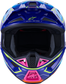 ALPINESTARS SM7 Helmet - Cast - Gloss/Blue/Pink/Yellow Fluo - XS 8302626-7254-XS