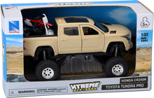NEW RAY TOYS Toyota Tundra Off Road Pick Up w/ Honda Dirt Bike - 1:32 Scale - Tan/Red SS-54456