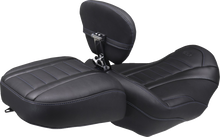 MUSTANG Deluxe Touring Solo Seat - w/ Backrest - Sky Blue Stitch - FLT/FLH '23-'25 89401SB