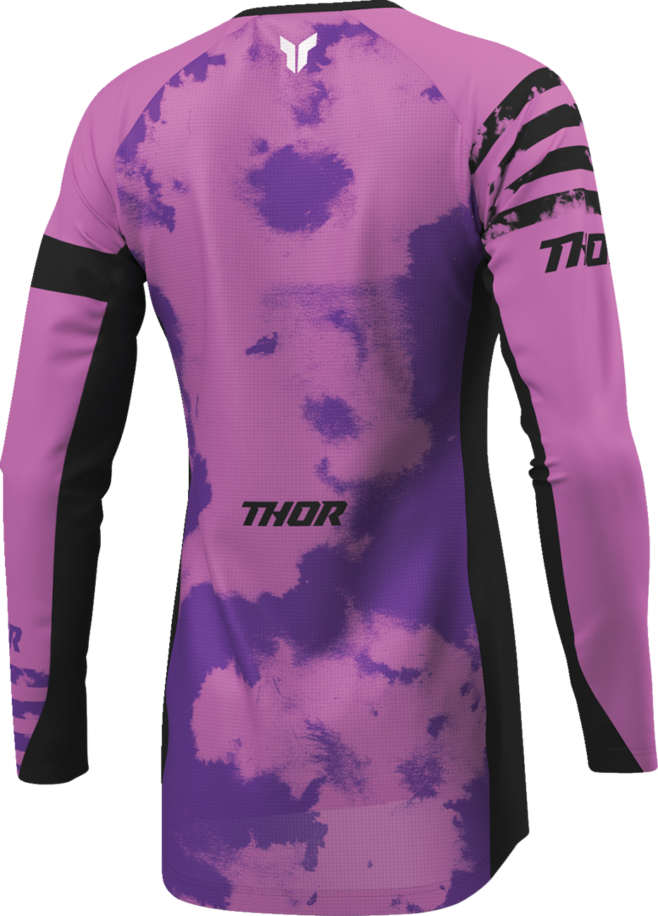 THOR Women's Launchmode Bleach Jersey - Black/Orchid - Large 2911-0343