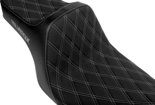 SLYFOX High Noon Seat - Double Diamond - Silver Logo - Silver Stitch - FXD '96-'03 4703D-SlyFox