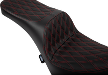 DRAG SPECIALTIES SEATS Freedom Seat - Vinyl - Double Diamond Red Stitch - FL/FX '18-'25 4719D