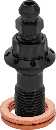 ARLEN NESS Banjo Bolt with Bleeder - 10mm - Black 300-822