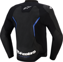 ALPINESTARS GP Force v2 Airflow Leather Jacket - Black/Metallic Blue - US 46 / EU 56 3100326-1591-56