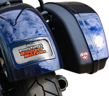 PAUL YAFFE BAGGER NATION Tri-Pod Taillight - Lightning Bolts - Triangle - Chrome PYO:TPLK-T-C