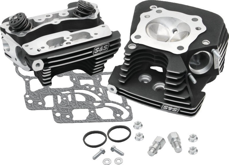 S&S Cycle 08-16 Touring Super Stock 79cc Cylinder Head Kit - Wrinkle Black