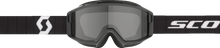 SCOTT Split OTG Sand Dust Goggle - Black/White - Dark Gray Lens 2855381007053