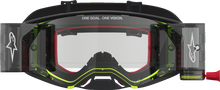 ALPINESTARS GOGGLES Supertech Goggle - Firma - Roll-Off - Black/Yellow Fluo - Clear Lens 5100227-1743