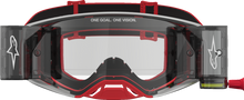 ALPINESTARS GOGGLES Supertech Goggle - Firma - Roll-Off - Red/Silver - Clear Lens 5100227-3246
