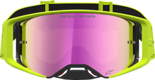 ALPINESTARS GOGGLES Supertech Goggle - Vesta - Fluo Yellow/Black - Pink Mirror Lens 5100727-5002