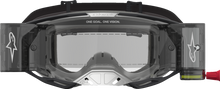 ALPINESTARS GOGGLES Vision 8 Goggle - Amber - Roll-Off - Black/Silver - Clear Lens 5103327-1742