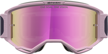 ALPINESTARS GOGGLES Vision 5 Goggle - Rora - Graystone/Old Pink - Pink Mirror Lens 5101927-9356