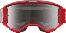 ALPINESTARS GOGGLES Vision 5 Goggle - Hone - Red/White - Silver Mirror Lens 5101827-3237