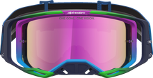 ALPINESTARS GOGGLES Vision 8 Goggle - Maven - Blithe Blue/Purple - Pink Mirror Lens 5101627-7358