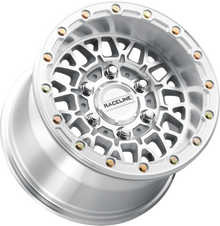 RACELINE WHEELS Wheel - Omega Beadlock - Rear - Machined with Gloss Silver Ring - 15x10 - 6/5.5 - +25 mm A15MA-51060+25