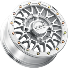 RACELINE WHEELS Wheel - Omega Beadlock - Rear - Machined with Gloss Silver Ring - 15x10 - 4/137 - +10 mm A15MA-51037+10