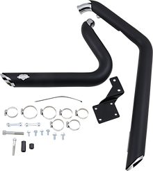 VANCE & HINES Shortshots Staggered Exhaust System - Matte Black Ceramic - Softail 47222