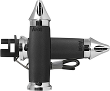 AVON GRIPS Heated Grips - Custom Contour - Spike - Indian - Chrome MT-IN-CC-85-S-H