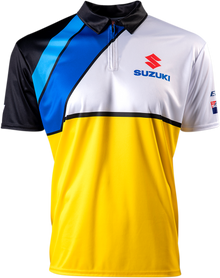 FACTORY EFFEX Suzuki Team Pit Shirt - Yellow/Black/White - Medium 23-85402
