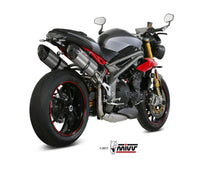 MIVV 2 Slip-on, Suono Stainless Steel, Standard Exhaust For Triumph Speed Triple 1050 2016-2017
