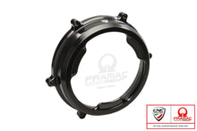 CNC Racing PRAMAC RACING LIMITED EDITION Clear Wet Clutch Cover With Carbon Inlay for the Ducati Panigale 1299/1199/959 Superleggera (and 899 too with modification)