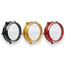 CNC Racing Bi-Color Clear Wet Clutch Cover for the Ducati Panigale / Streetfighter / Multistrada / Diavel V4 / S / Speciale