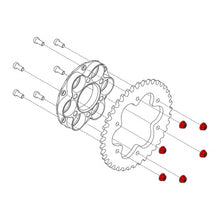 Evotech Srl Billet Aluminum Ring Gear Sprocket Nuts (set of 6) for Ducati and KTM - M8x1.25