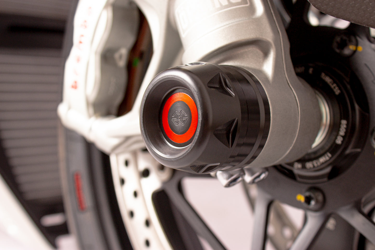 Gilles GTA Front Axle Protectors for the Ducati With Large Front Axle Nut