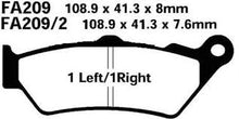 EBC Brakes Double-H Sintered Superbike Brake Pads Rear - FA209/2HH