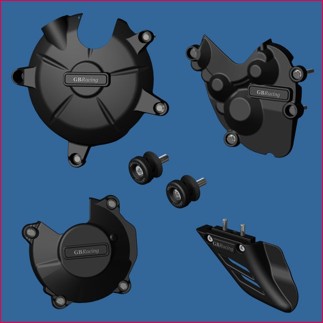 GB Racing Protection Bundle Lower Chain Guard for Kawasaki ZX-6R 600 Ninja '07-12