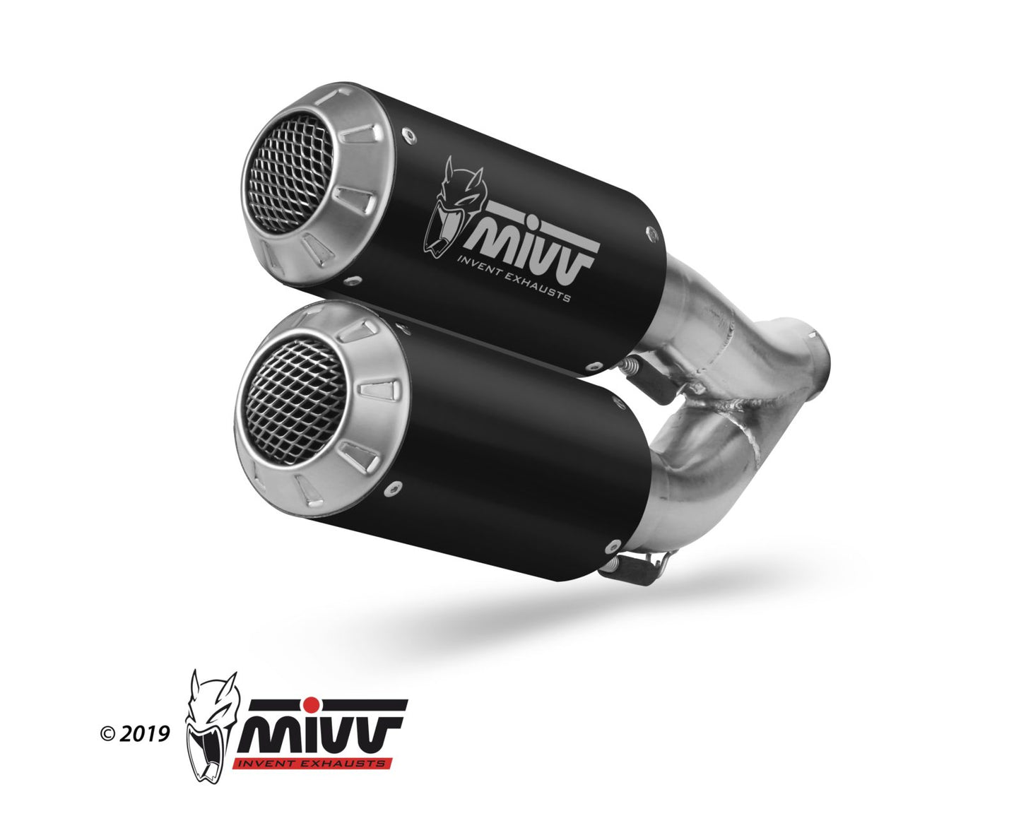 MIVV 2 Slip-on, MK3 Black, Standard Exhaust For KTM 1290 Superduke 2014-2019